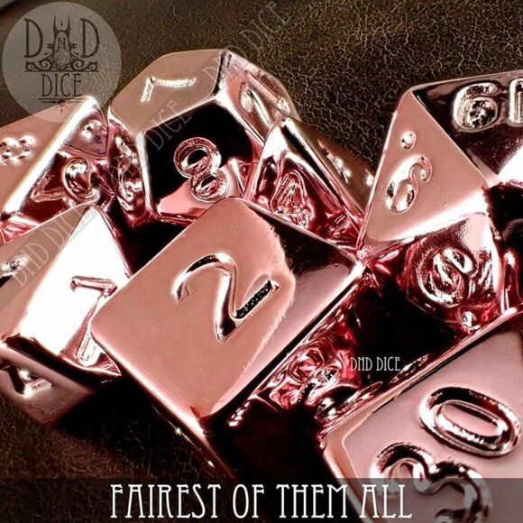 2 for $25 - Fairest of Them All Dice Set - 7 Acrylic Dice - Dungeons and Dragons - Picture 2 of 3